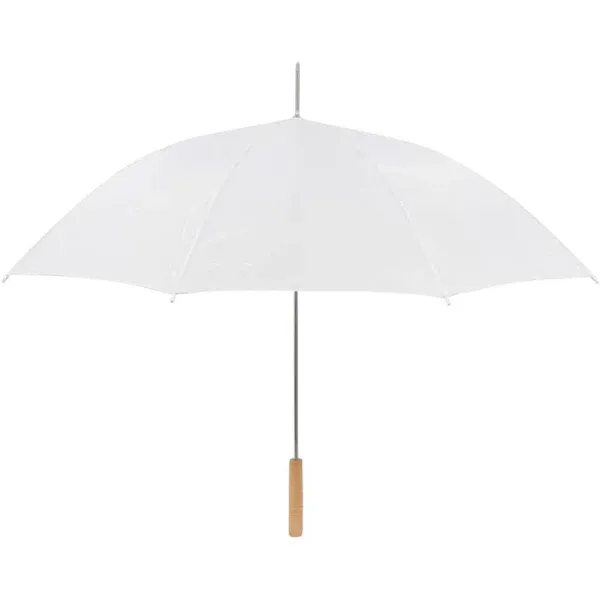 60 in. White Manual Open Wedding Umbrella (10-Pack)